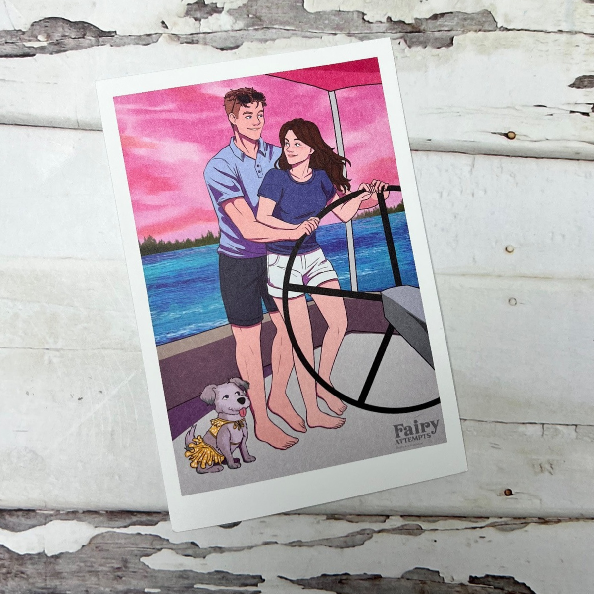 If All Else Sails Character Print - At the Wheel