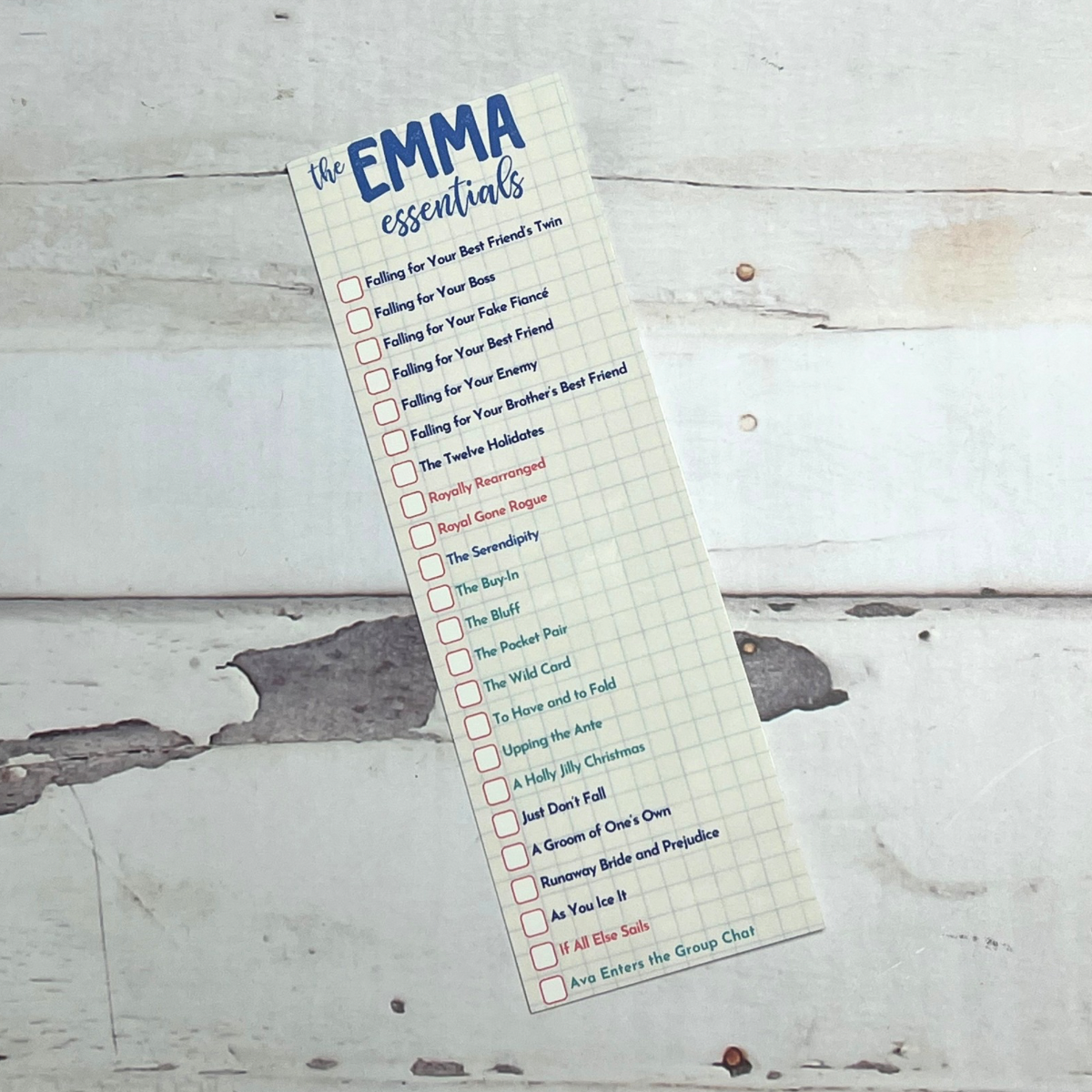 Bookmark - The Emma Essentials Reading List Bookmark