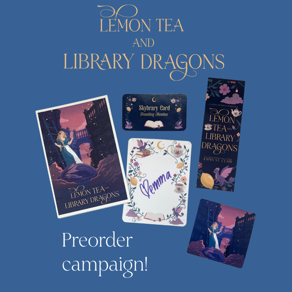 Signed Paperback PREORDER - Lemon Tea and Library Dragons