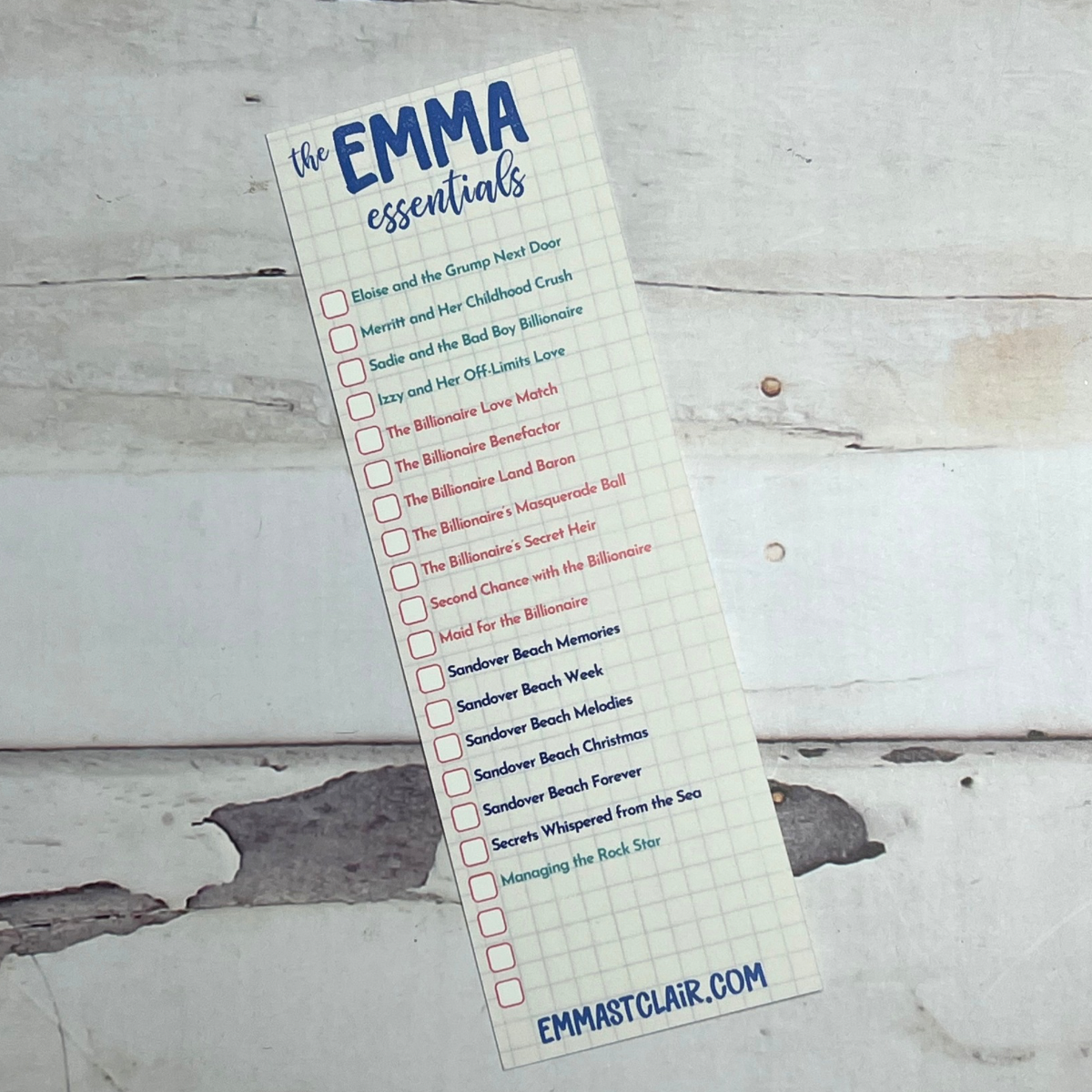 Bookmark - The Emma Essentials Reading List Bookmark